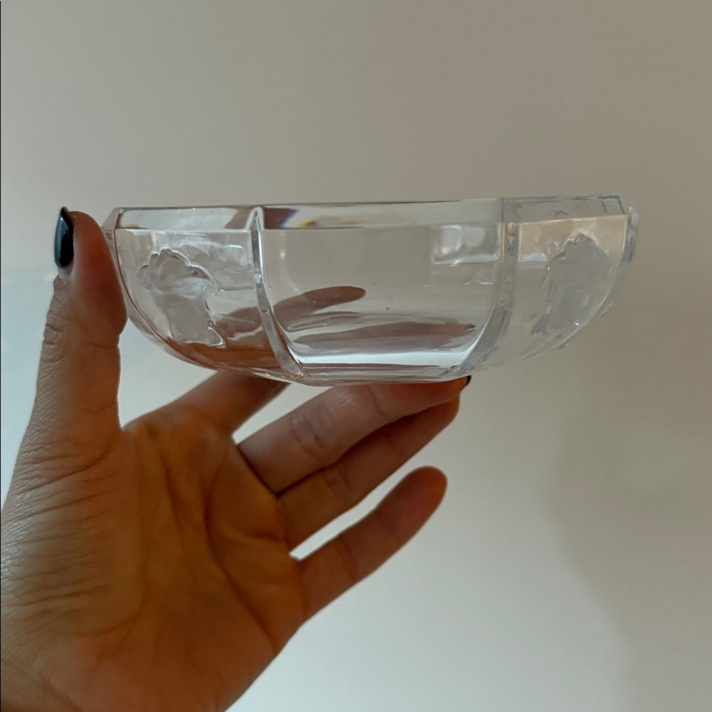 Versace Transparent Glass Candy Dish with Medusa Emblem Lumière collection